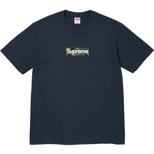 Supreme Camo Box Logo Tee Navy
