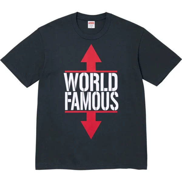 Supreme World Famous Tee Navy
