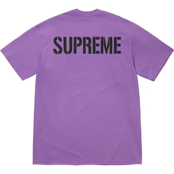 Supreme World Famous Tee Purple Back
