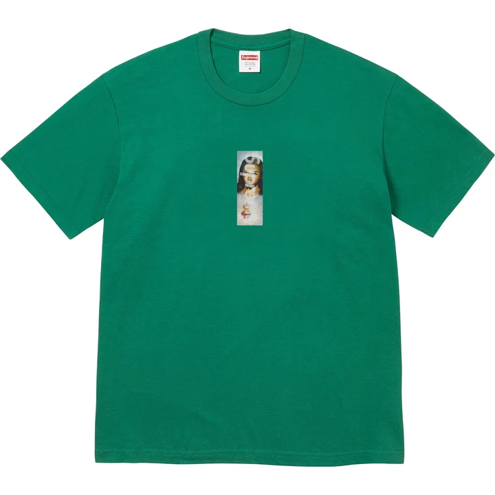 Supreme Prayer Card Box Logo Tee Green Supreme Prayer Card Box Logo Tee Green