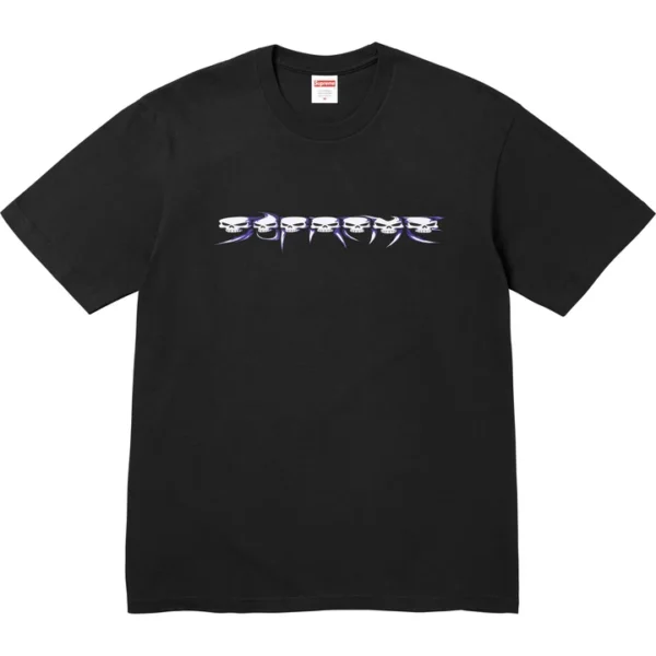 Supreme Skulls Spellout Tee Black