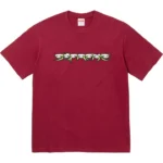 Supreme Skulls Spellout Tee Maroon