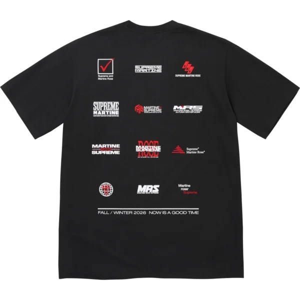 Now Supreme Tee Black Back View