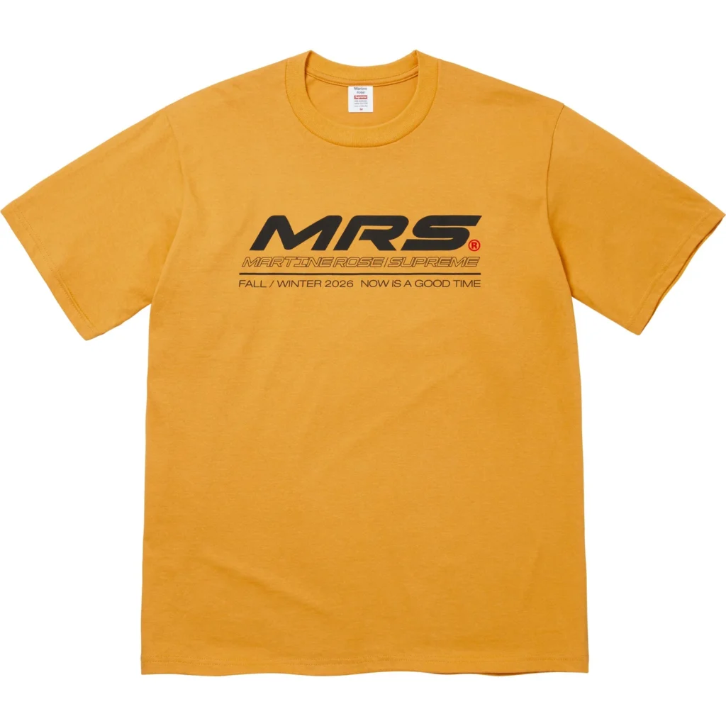 Now Supreme Tee Mustard Front View