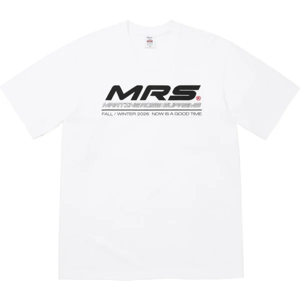 Now Supreme Tee White Front View